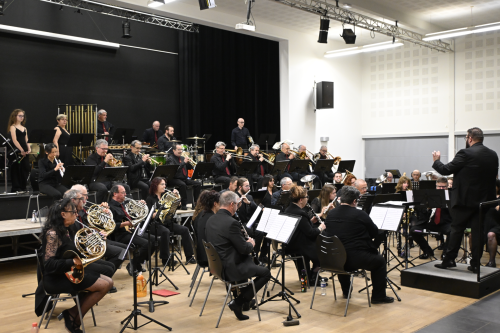 Les musiciens de l'Harmonie durant le concert de printemps dimanche dernier