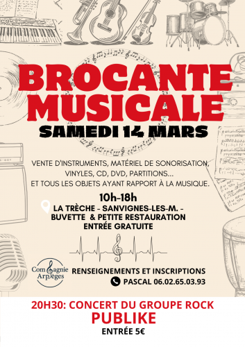 BROCANTE MUSICALE le samedi 14 mars la trèche