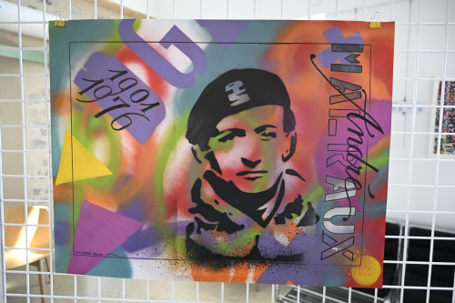 portrait d'André Malraux fait par les collégiens de 3e
