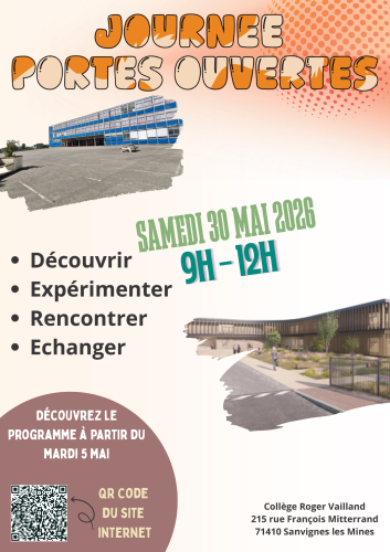 portes ouvertes du collège samedi 30 mai 9h-12h