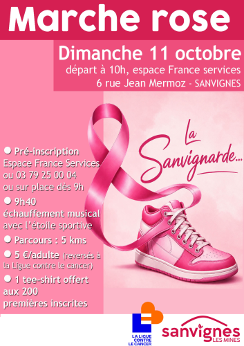 marche rose le 11 octobre à 10h espace France services