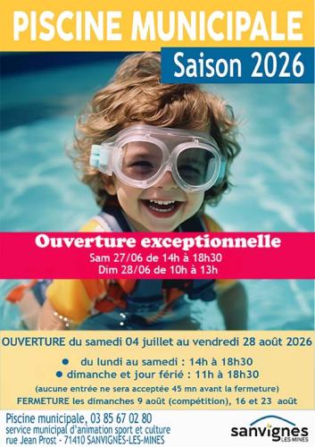 Flyer ouverture de la piscine