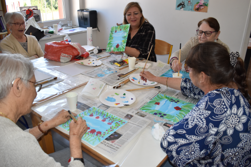 atelier peinture à la bibliothèque