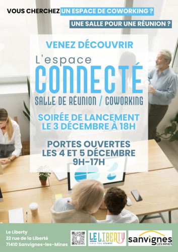 espace connecté présentation ce soir à 18h au liberty