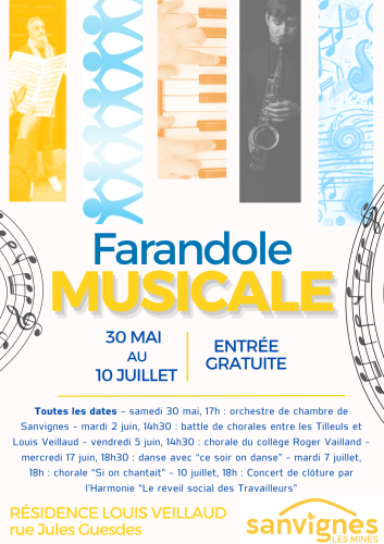 farandole musicale résidence du 30 mai au 10 juillet