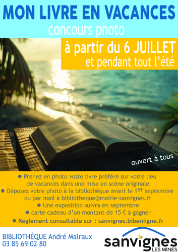 concours photos mon livre en vacances durant tout l'été