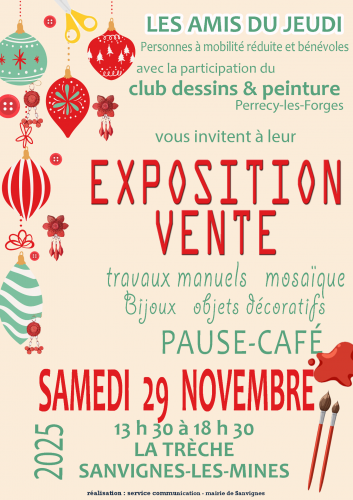 exposition vente amis du jeudi 29 novembre à la trèche