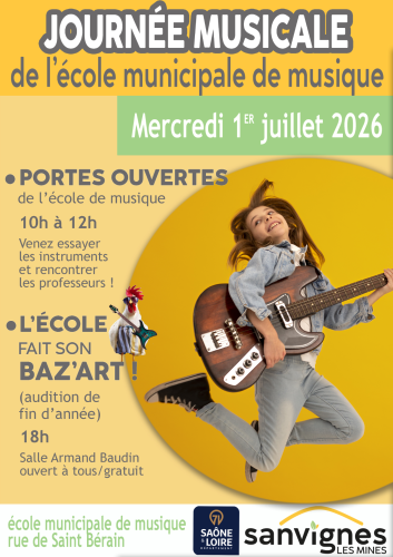 portes ouvertes école municipale de musique le 01 juillet de 10h à 12h